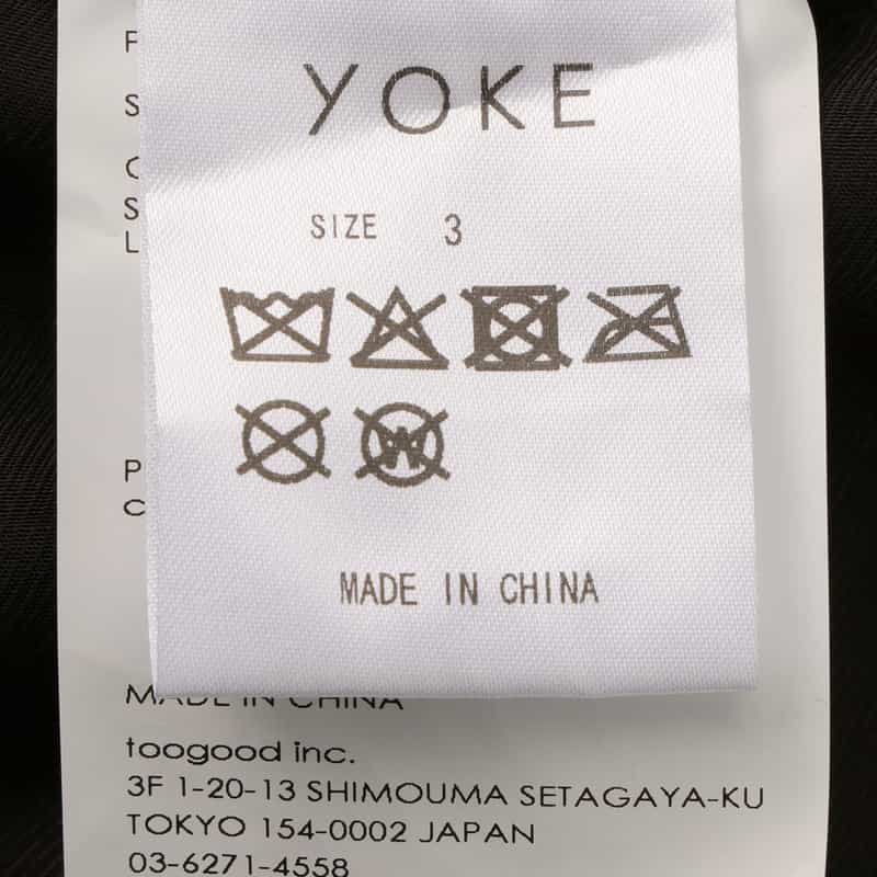 YOKE YOKE＜ヨーク＞ ジップアップレザージャケット BLACK
