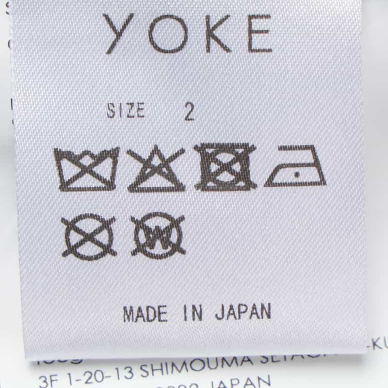 YOKE YOKE＜ヨーク＞ ヘリンボーン柄ジップアップツイードジャケット BLACK