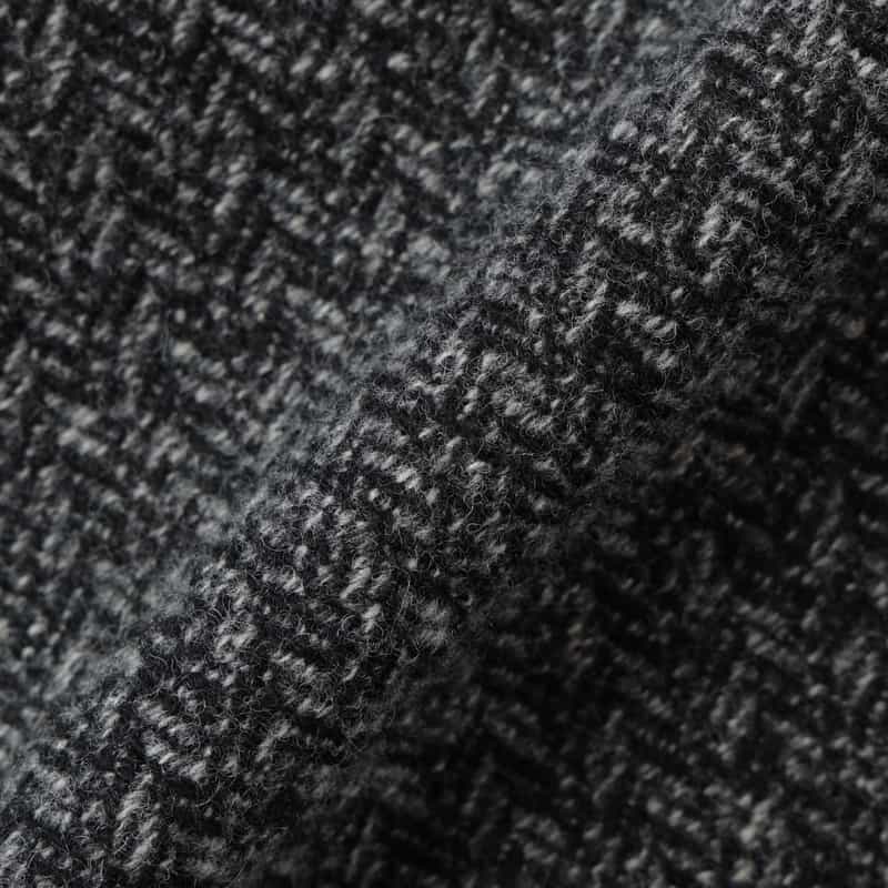 YOKE YOKE＜ヨーク＞ ヘリンボーン柄ジップアップツイードジャケット BLACK