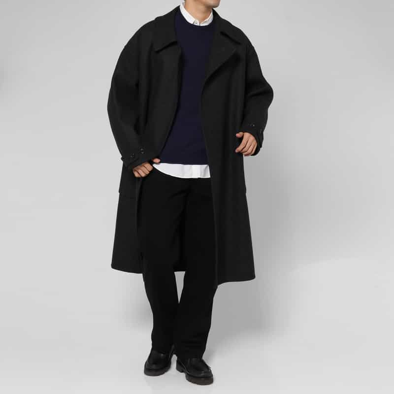 YOKE YOKE＜ヨーク＞ ダブルブレストリバーコート GRAY