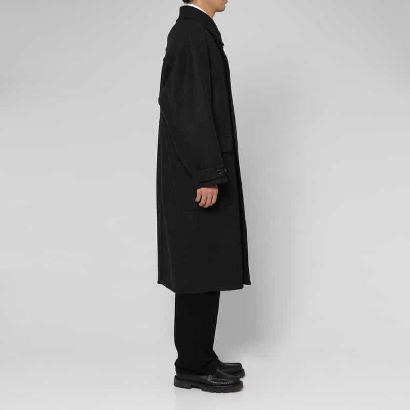YOKE YOKE＜ヨーク＞ ダブルブレストリバーコート GRAY