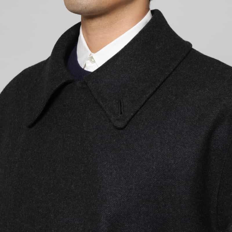 YOKE YOKE＜ヨーク＞ ダブルブレストリバーコート GRAY