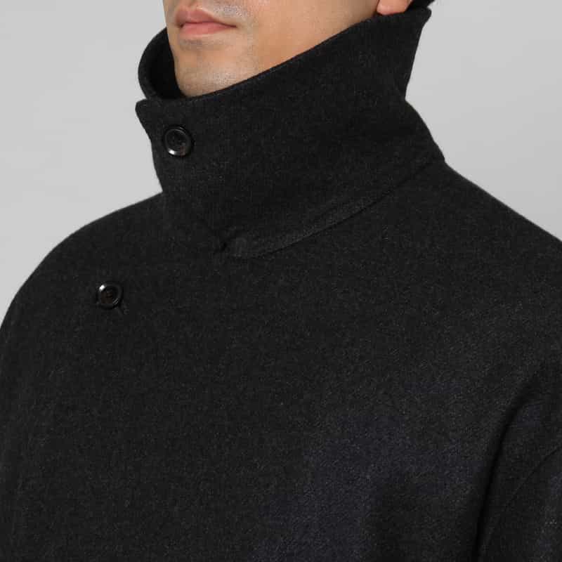 YOKE YOKE＜ヨーク＞ ダブルブレストリバーコート GRAY