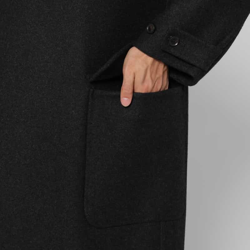 YOKE YOKE＜ヨーク＞ ダブルブレストリバーコート GRAY