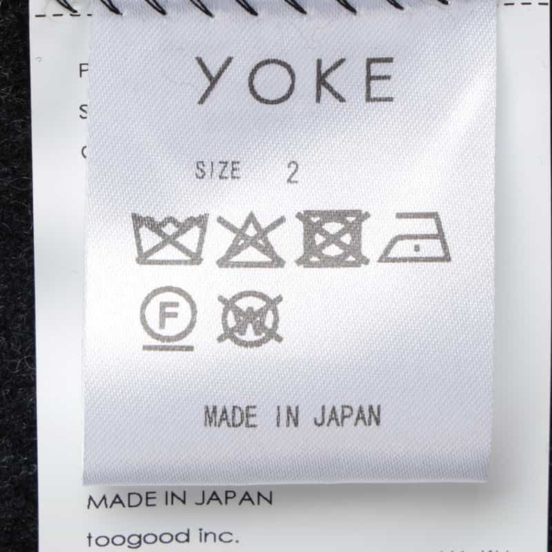 YOKE YOKE＜ヨーク＞ ダブルブレストリバーコート GRAY