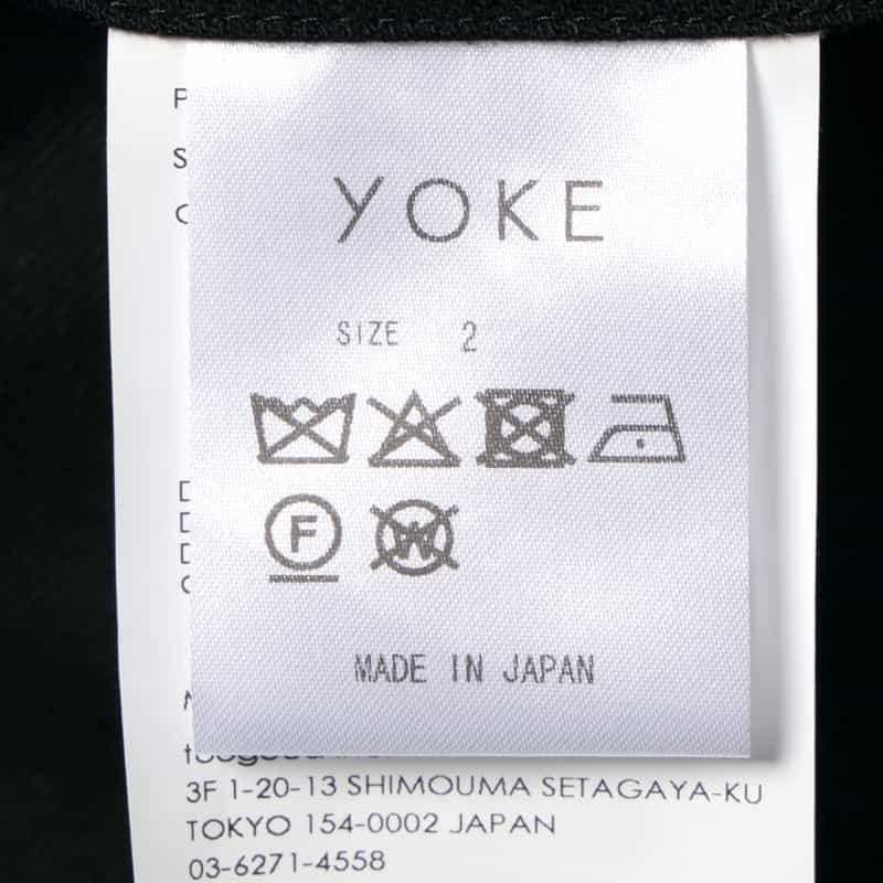 YOKE YOKE＜ヨーク＞ ワイドテーパードパンツ BLACK