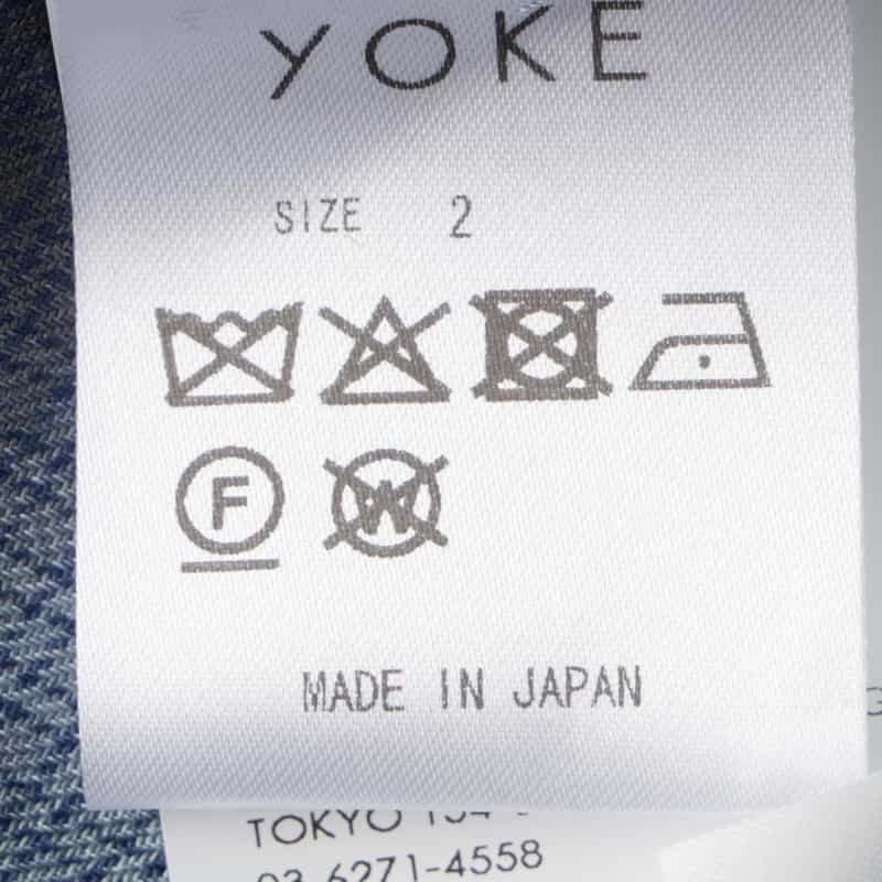 YOKE YOKE＜ヨーク＞ チェック柄オープンカラーシャツ BLUE