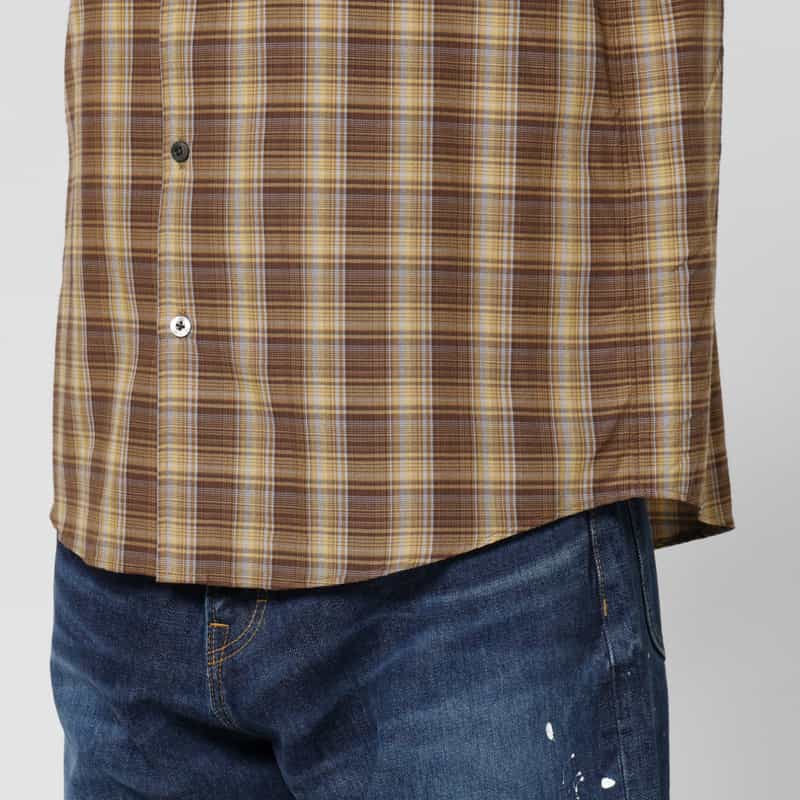 YOKE YOKE＜ヨーク＞ チェック柄オーバーフィットカジュアルシャツ BROWN