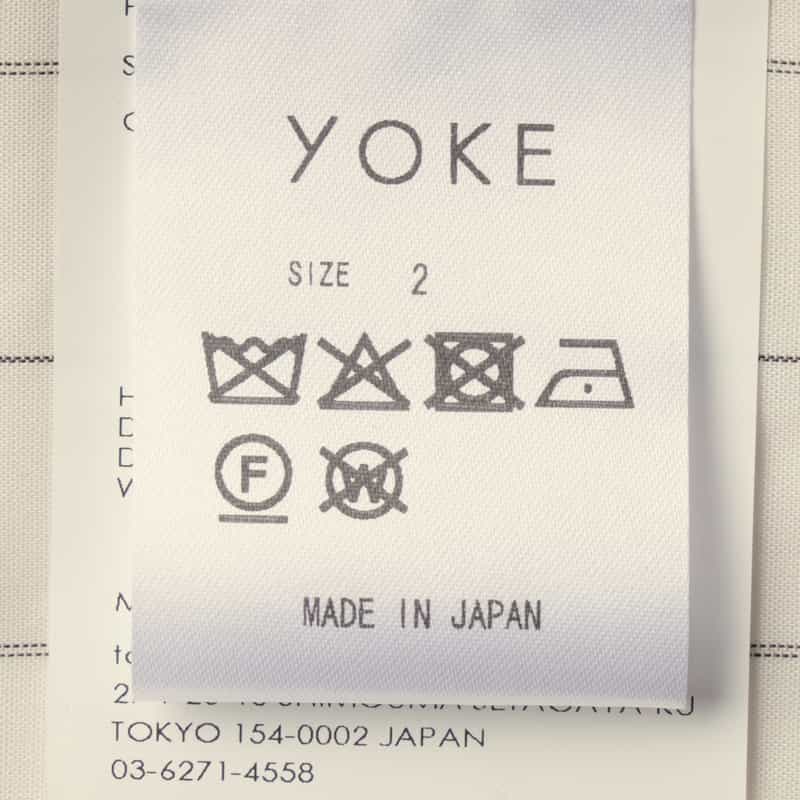 YOKE YOKE＜ヨーク＞ ストライプ柄オープンカラーシャツ WHITE