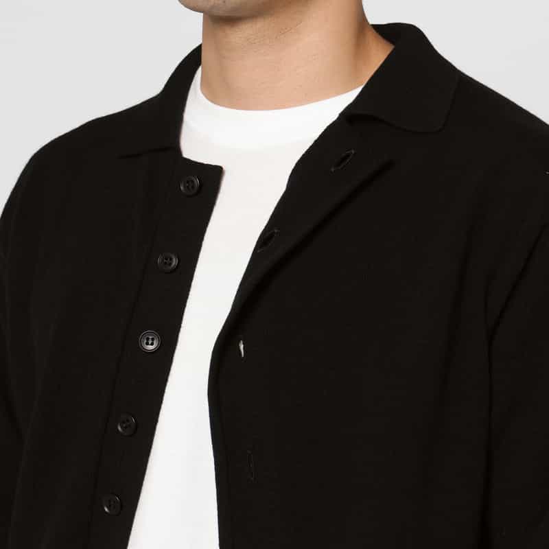 YOKE YOKE＜ヨーク＞ ニットシャツ BLACK