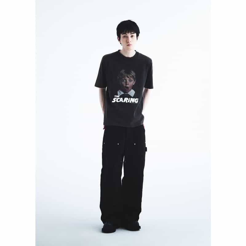 DAIRIKU DAIRIKU＜ダイリク＞ プリントTシャツ BLACK