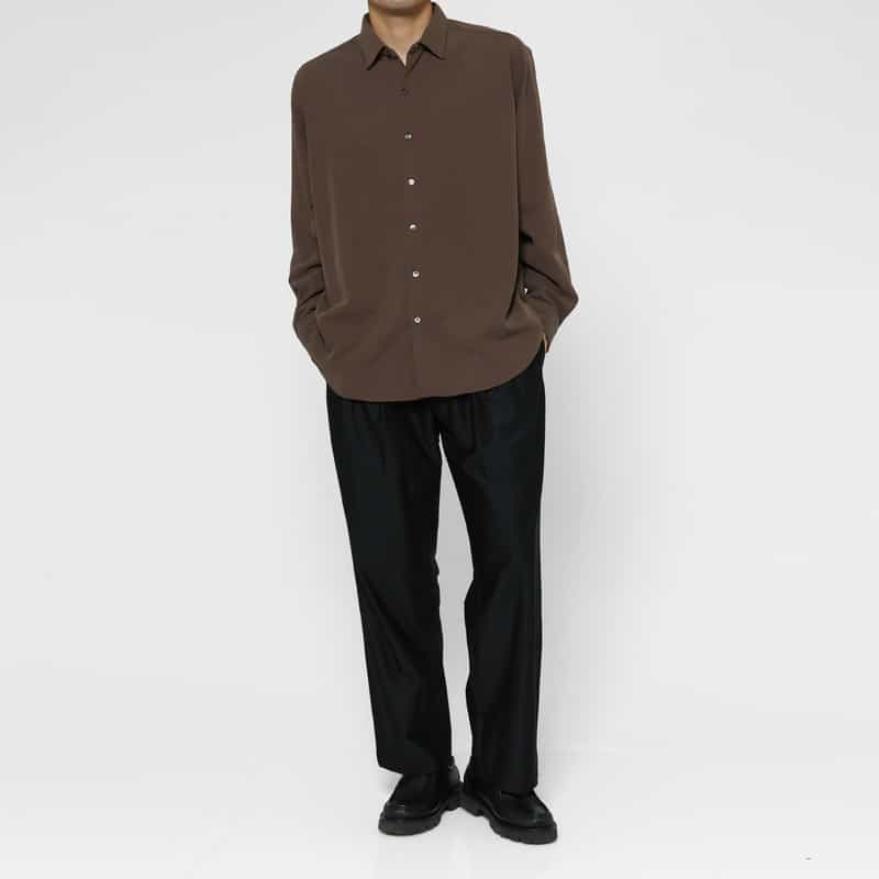 KANEMASA PHIL. KANEMASA PHIL.＜カネマサフィル＞ ロングスリーブカジュアルシャツ BROWN