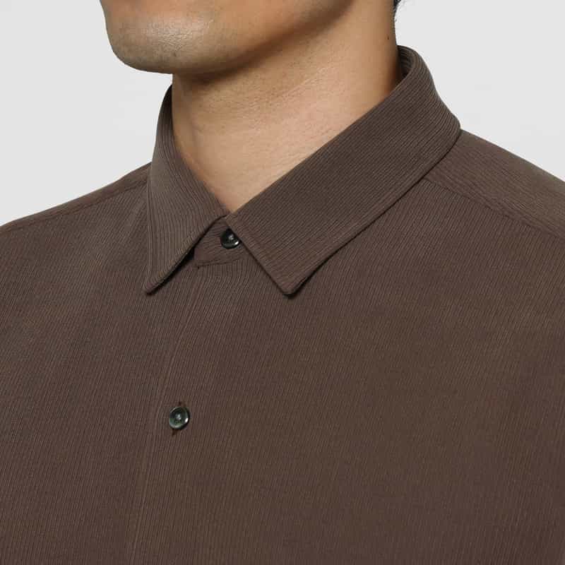 KANEMASA PHIL. KANEMASA PHIL.＜カネマサフィル＞ ロングスリーブカジュアルシャツ BROWN