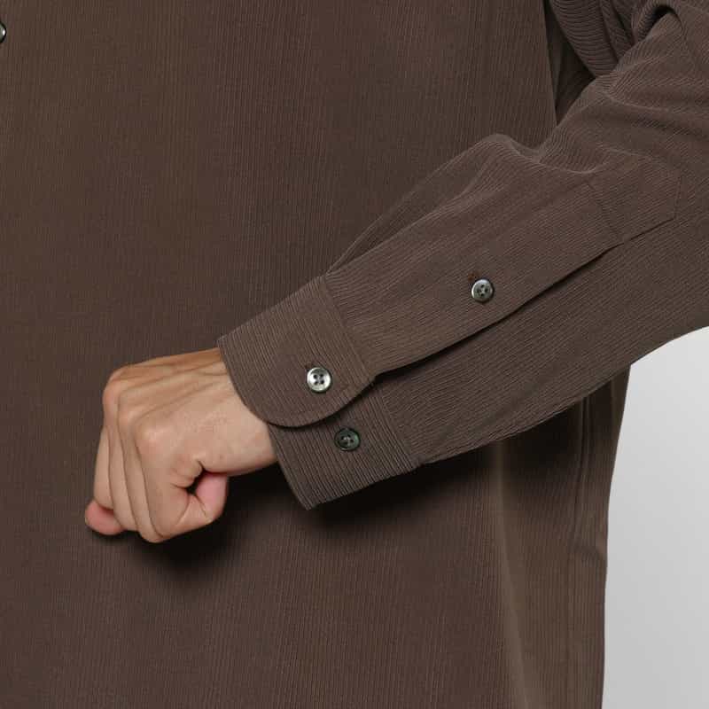 KANEMASA PHIL. KANEMASA PHIL.＜カネマサフィル＞ ロングスリーブカジュアルシャツ BROWN