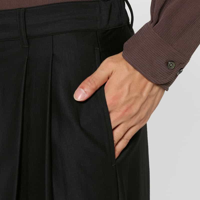 KANEMASA PHIL. KANEMASA PHIL.＜カネマサフィル＞ イージーワイドパンツ BLACK