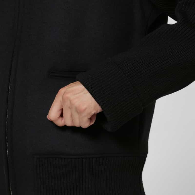 OVERCOAT OVERCOAT＜オーバーコート＞ ジップアップノーカラーブルゾン BLACK