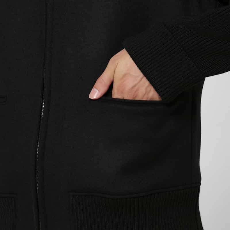 OVERCOAT OVERCOAT＜オーバーコート＞ ジップアップノーカラーブルゾン BLACK