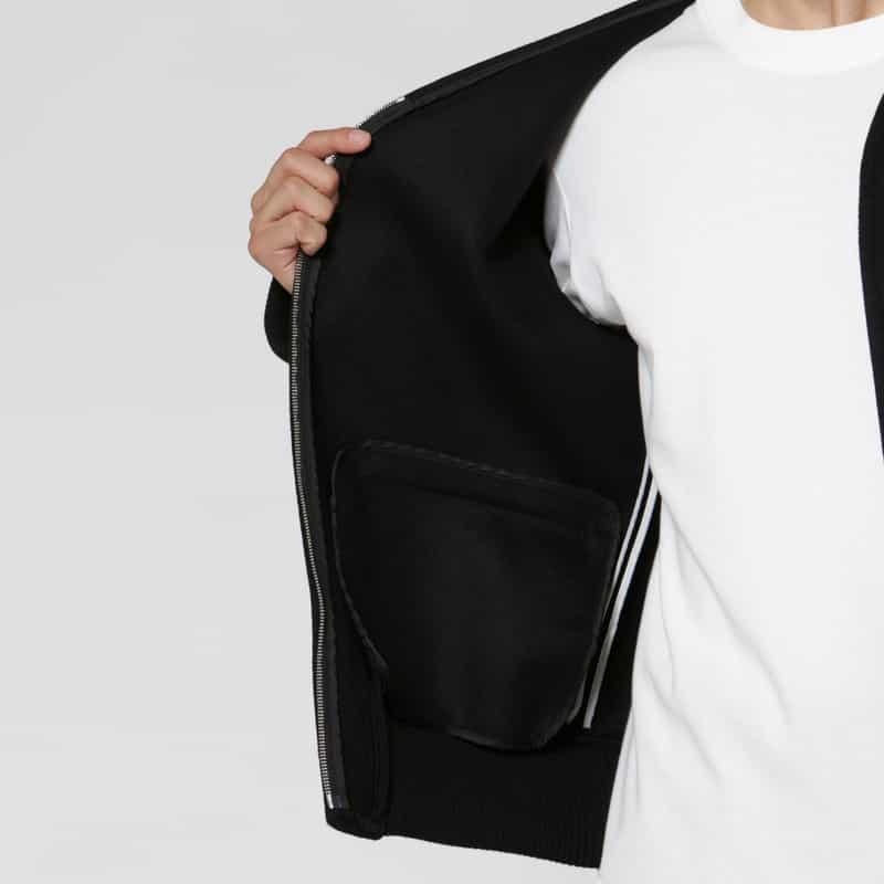 OVERCOAT OVERCOAT＜オーバーコート＞ ジップアップノーカラーブルゾン BLACK