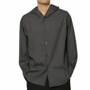 OVERCOAT＜オーバーコート＞ フード付きウールカジュアルシャツ
