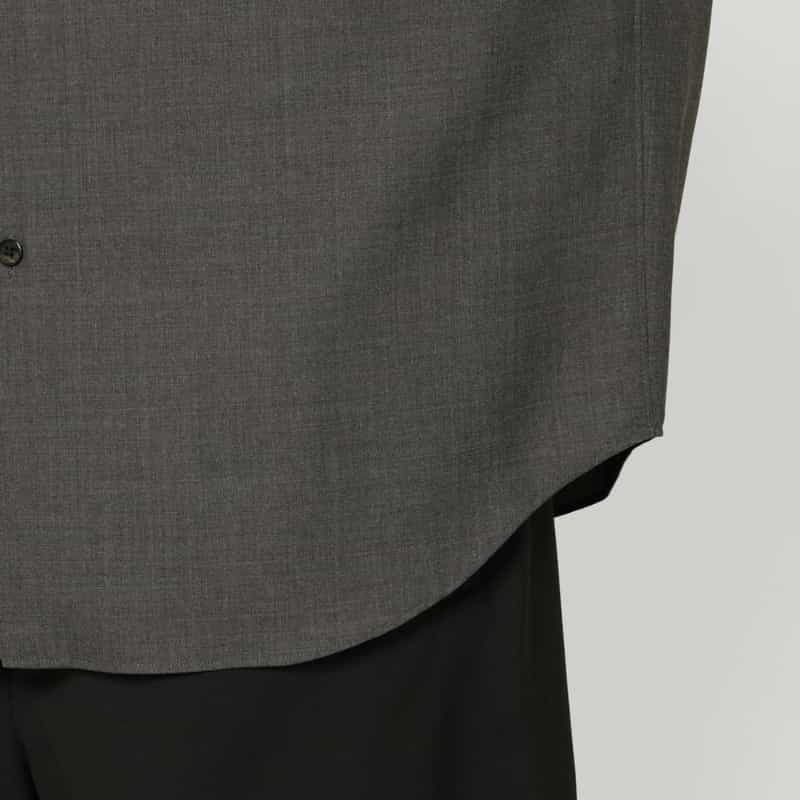 OVERCOAT OVERCOAT＜オーバーコート＞ フード付きウールカジュアルシャツ GRAY