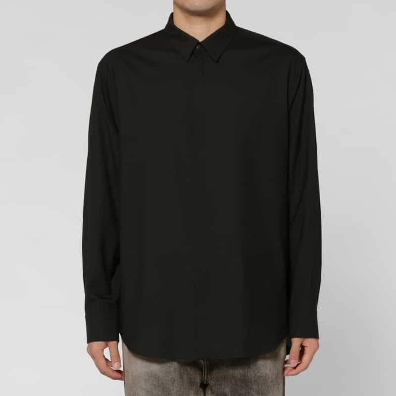 OVERCOAT OVERCOAT＜オーバーコート＞ ウールカジュアルシャツ BLACK