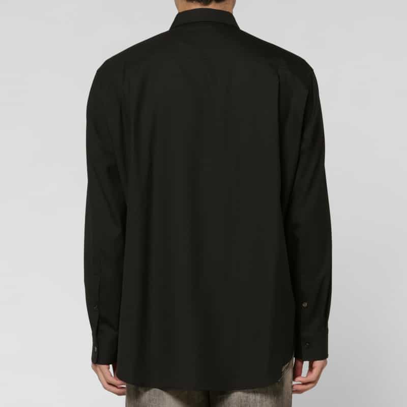 OVERCOAT OVERCOAT＜オーバーコート＞ ウールカジュアルシャツ BLACK