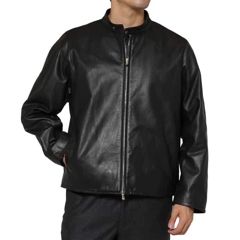 OVERCOAT OVERCOAT＜オーバーコート＞ バーニーズ　ニューヨーク限定シングルレザージャケット BLACK