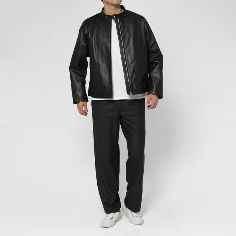 OVERCOAT OVERCOAT＜オーバーコート＞ バーニーズ　ニューヨーク限定シングルレザージャケット BLACK