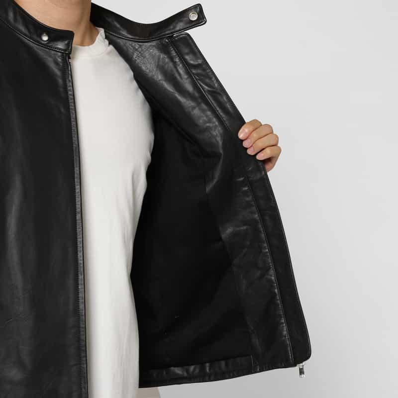 OVERCOAT OVERCOAT＜オーバーコート＞ バーニーズ　ニューヨーク限定シングルレザージャケット BLACK