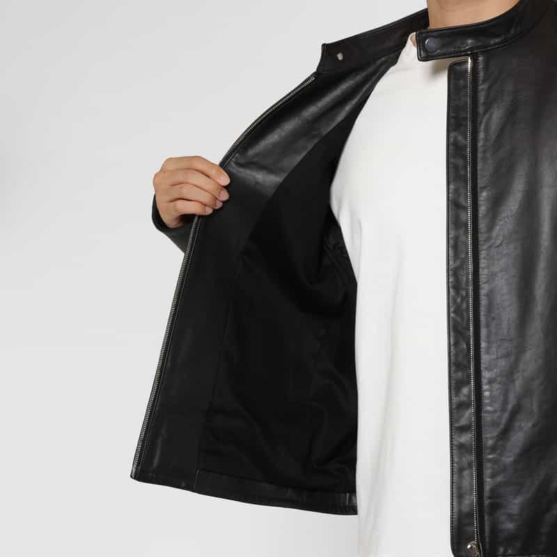 OVERCOAT OVERCOAT＜オーバーコート＞ バーニーズ　ニューヨーク限定シングルレザージャケット BLACK