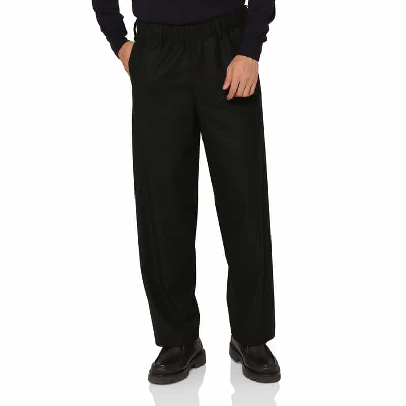OVERCOAT OVERCOAT＜オーバーコート＞ バーニーズ　ニューヨーク限定ウールフランネル素材イージーパンツ BLACK