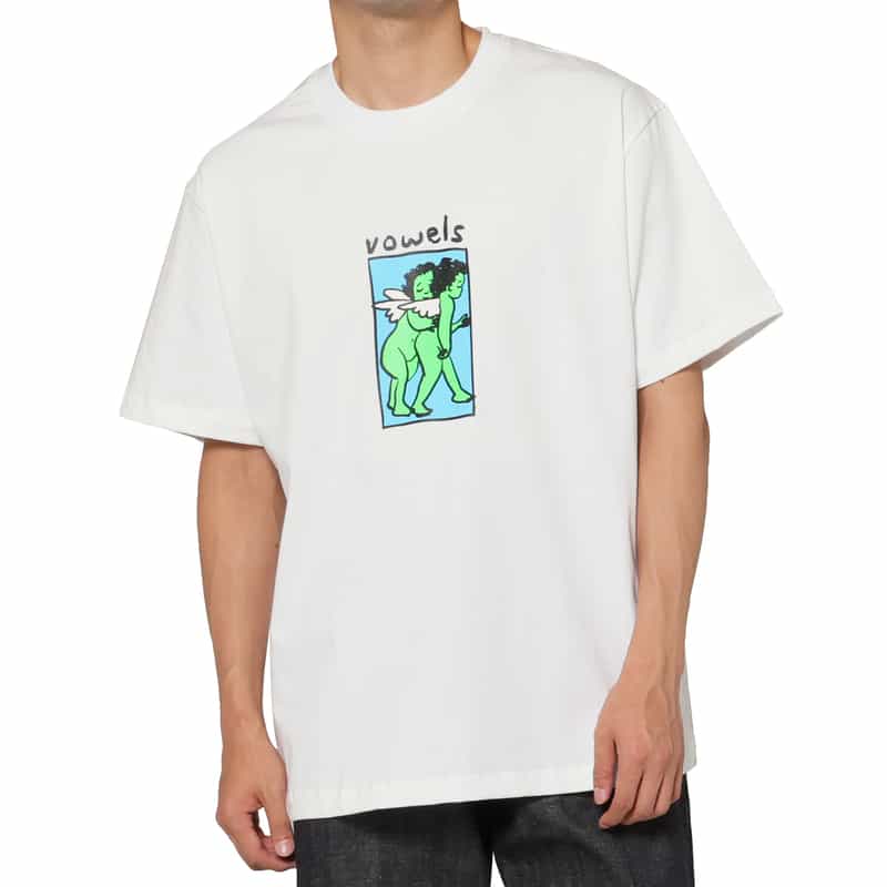 VOWELS VOWELS＜バウルズ＞ グラフィックTシャツ WHITE