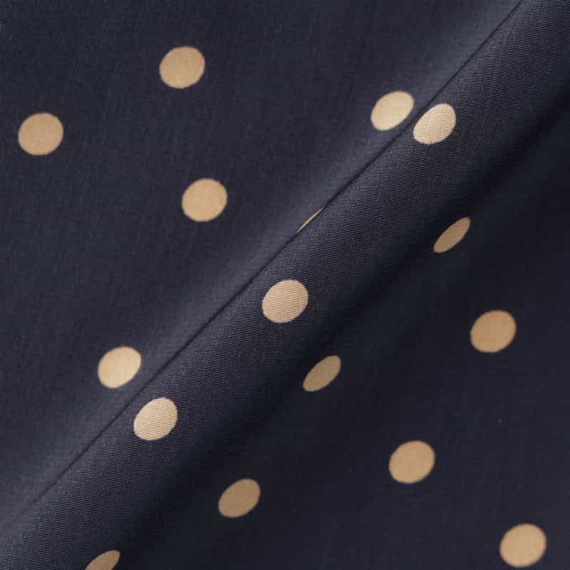BARNEYS NEW YORK セットアップ ウォッシャブル ランダムドット柄ノースリーブブラウス NAVY