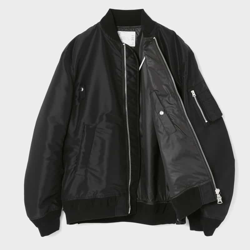 SACAI SACAI＜サカイ＞ ナイロンツイルブルゾン BLACK