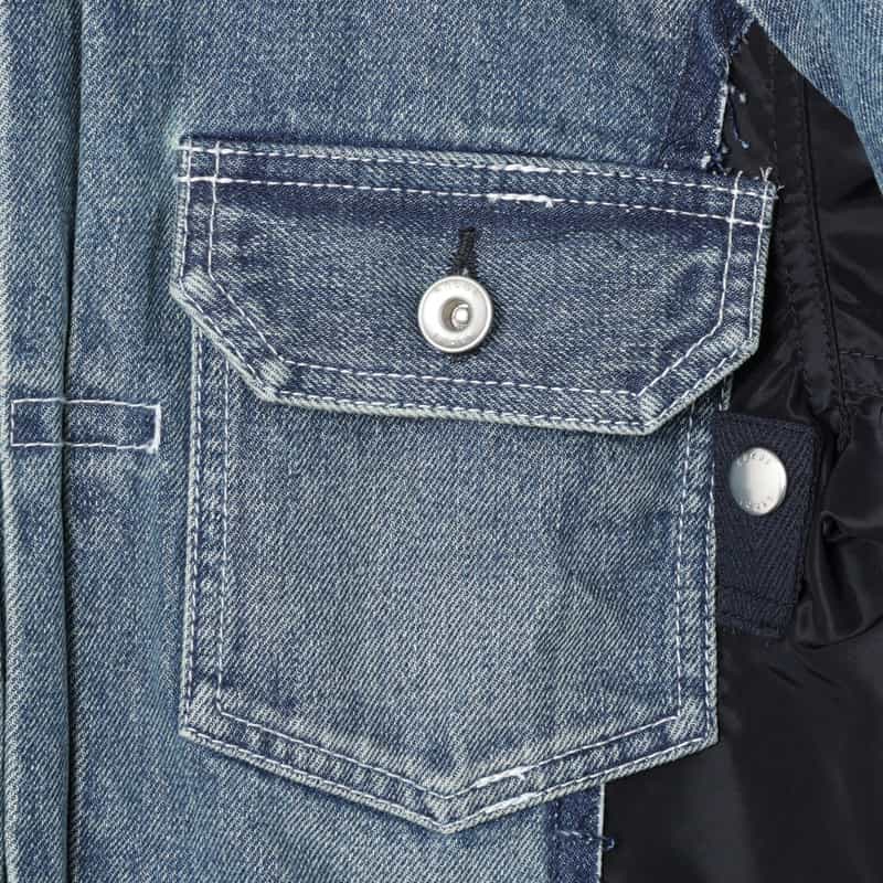 SACAI SACAI＜サカイ＞ コンビネーション デニムジャケット LIGHT BLUE