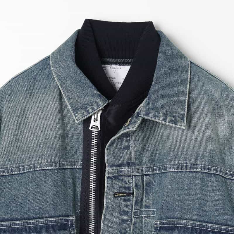 SACAI SACAI＜サカイ＞ コンビネーション デニムジャケット LIGHT BLUE