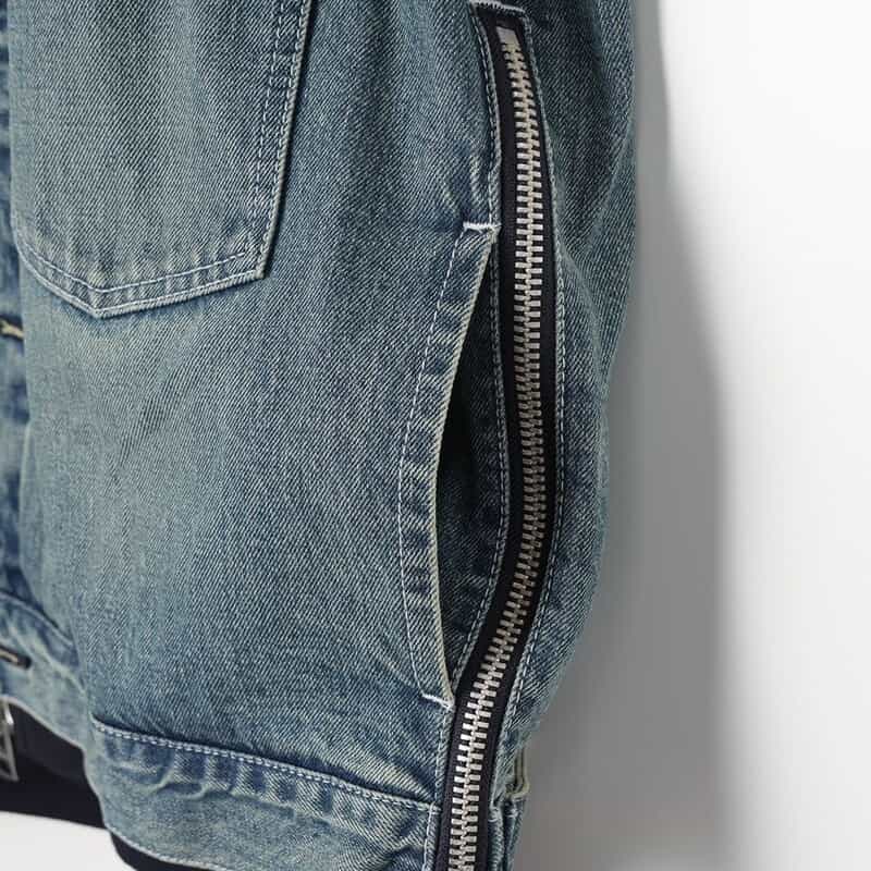 SACAI SACAI＜サカイ＞ コンビネーション デニムジャケット LIGHT BLUE
