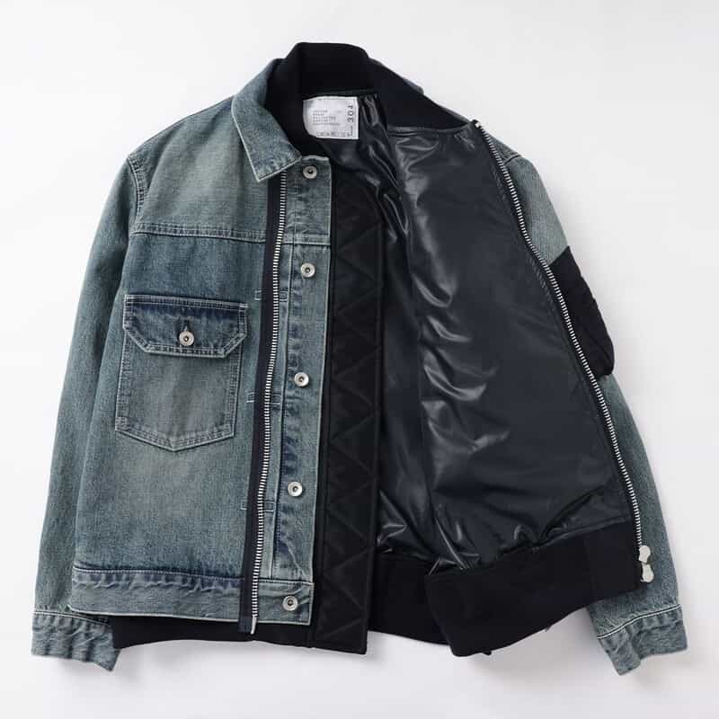SACAI SACAI＜サカイ＞ コンビネーション デニムジャケット LIGHT BLUE