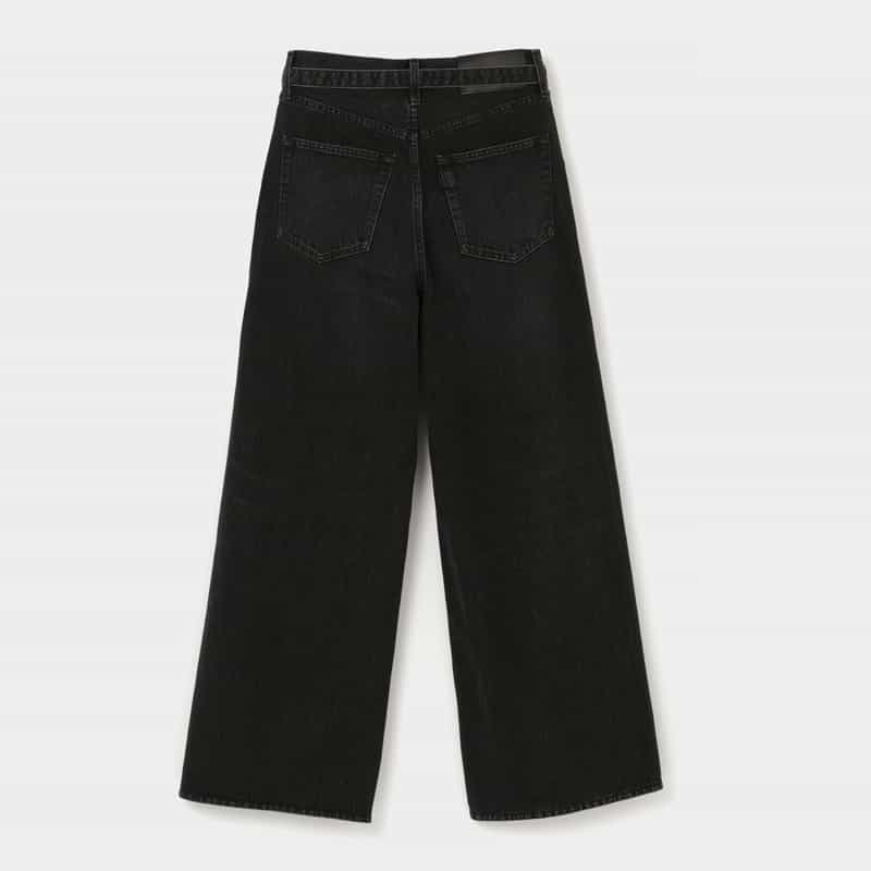 SACAI SACAI＜サカイ＞ ベルト付きワイドデニムパンツ BLACK