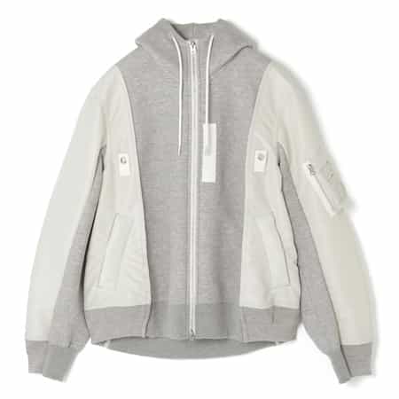 SACAI＜サカイ＞ コンビネーション ジップアップパーカー