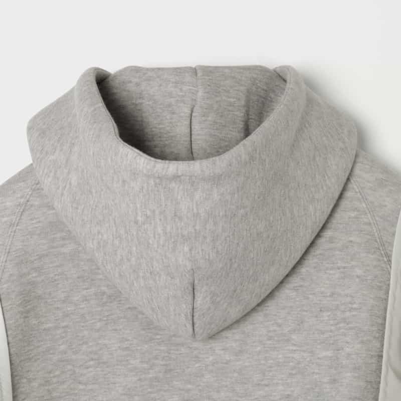 SACAI SACAI＜サカイ＞ コンビネーション ジップアップパーカー LIGHT GRAY