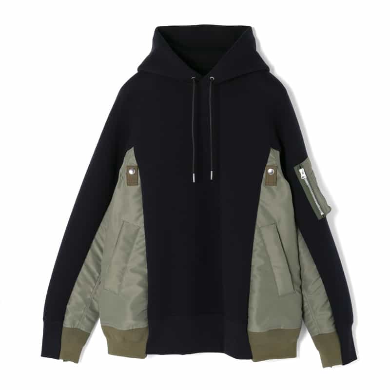 SACAI SACAI＜サカイ＞ コンビネーション スウェットパーカー NAVY