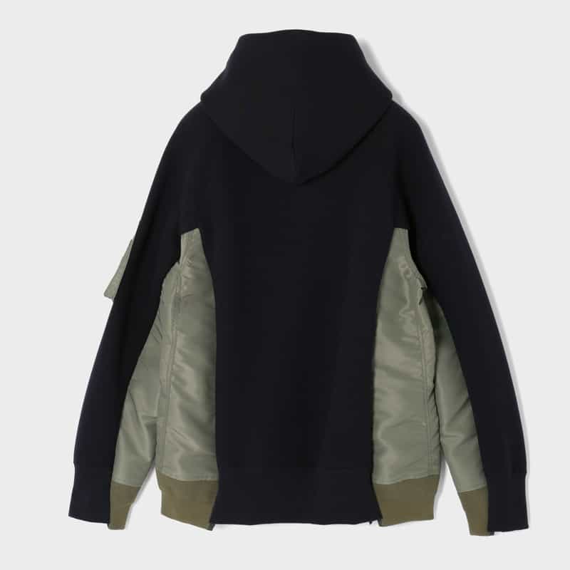 SACAI SACAI＜サカイ＞ コンビネーション スウェットパーカー NAVY