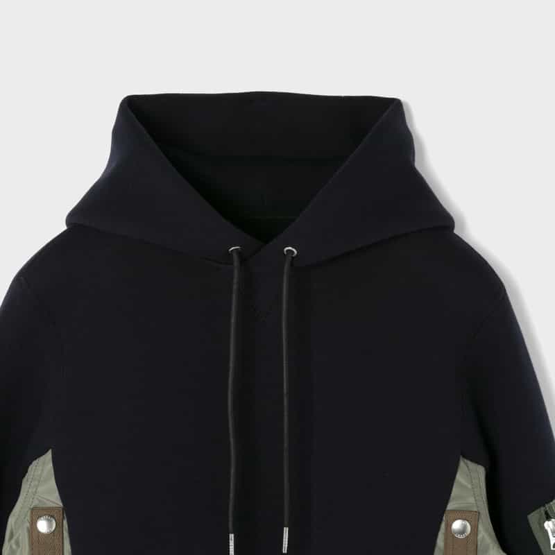 SACAI SACAI＜サカイ＞ コンビネーション スウェットパーカー NAVY