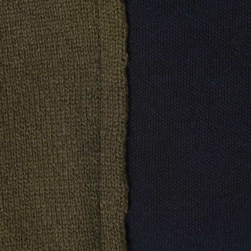 SACAI SACAI＜サカイ＞ コンビネーションジップアップスウェットプルオーバー NAVY