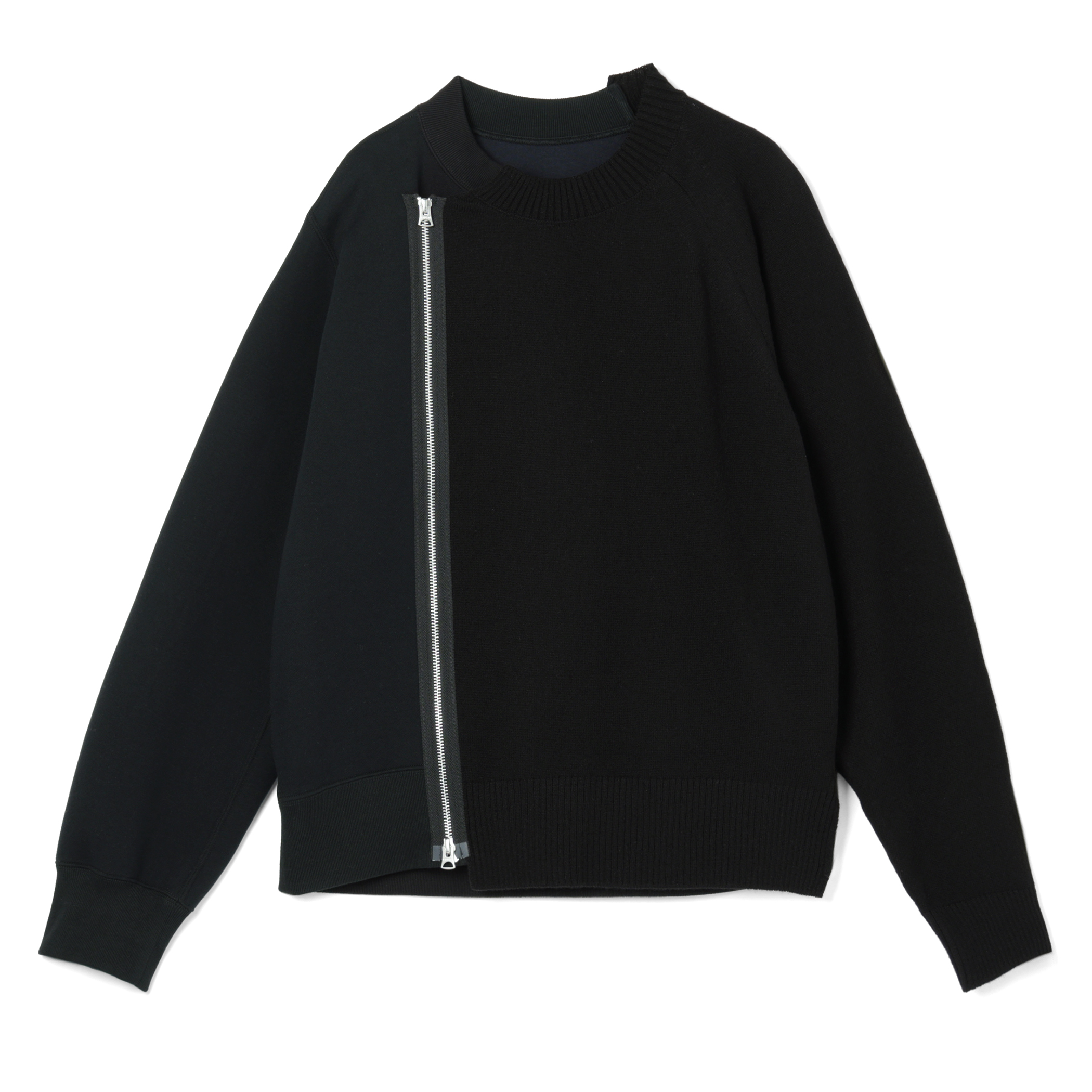 SACAI＜サカイ＞ コンビネーションジップアップスウェットプルオーバー