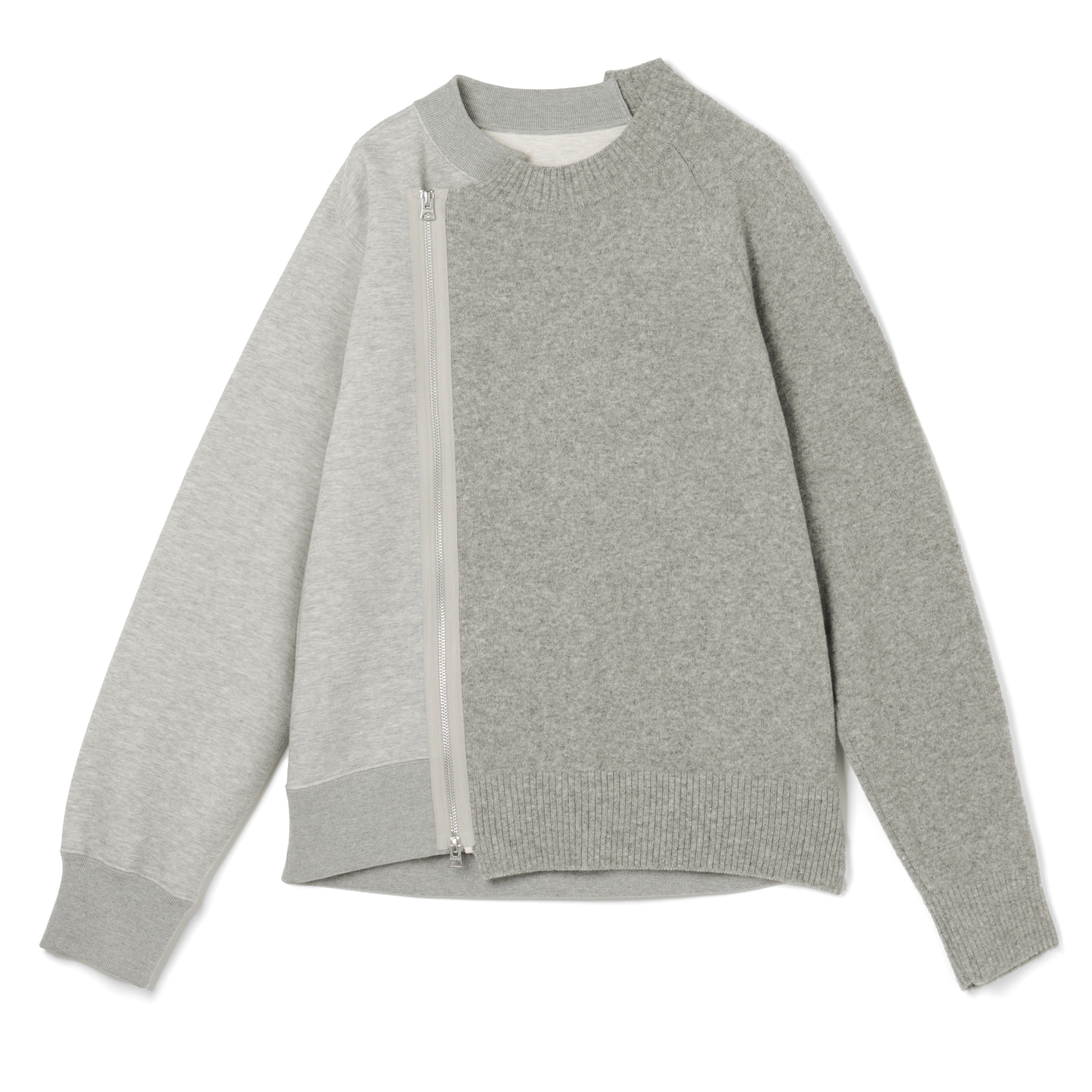 SACAI＜サカイ＞ コンビネーションジップアップスウェットプルオーバー