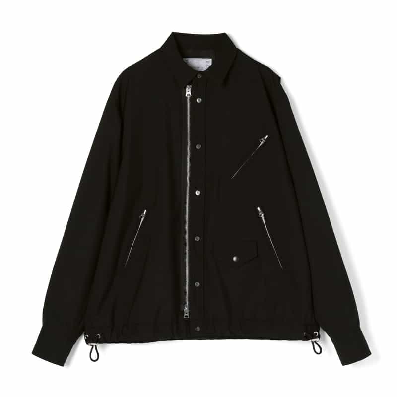 SACAI SACAI＜サカイ＞ スーチング素材ブルゾン BLACK