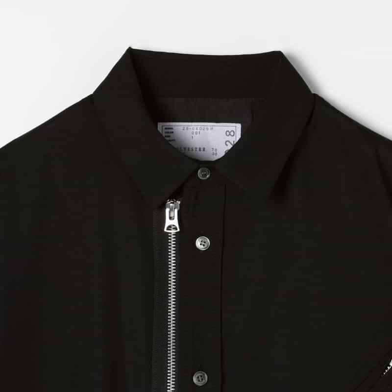 SACAI SACAI＜サカイ＞ スーチング素材ブルゾン BLACK