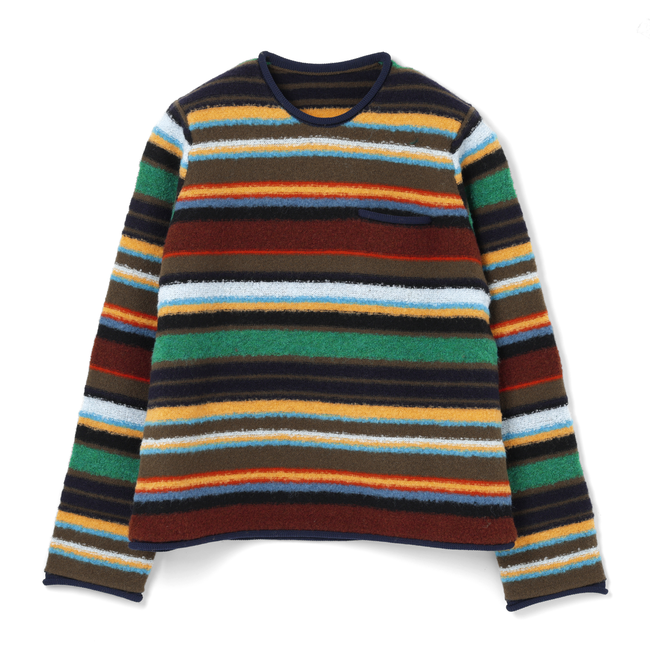 SACAI＜サカイ＞ ボーダー柄ニットプルオーバー